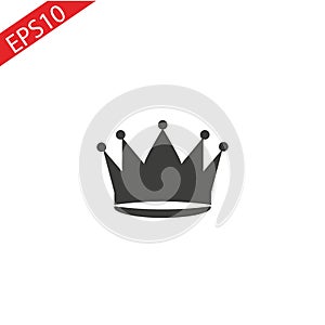 Illustration of crown icon on white background