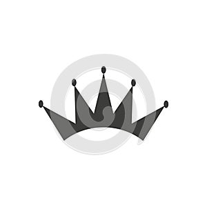 Illustration of crown icon on white background