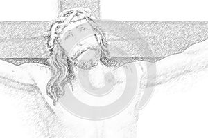 Illustration of Crucifixion of Jesus Christ