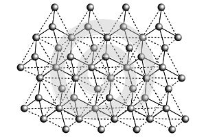 Illustration of a cruciform diamond lattice - a mineral