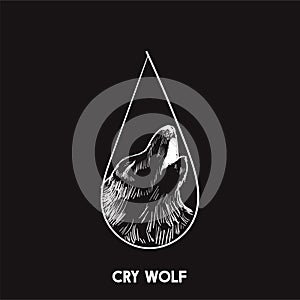Illustration of cry wolf idiom photo