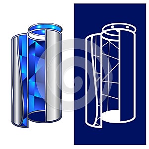 Illustration of Cryo Chamber can Use also as Logo photo