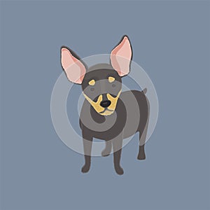 Illustration of cuddly puppy icon