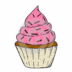 illustration of a cup cake