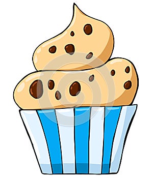 Illustration of Cup cake cartoon