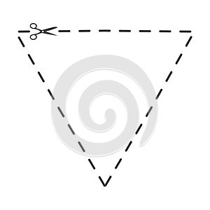 Illustration of a cut out coupon with scissors vector