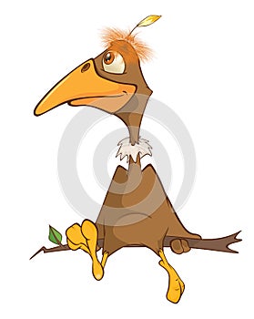 Illustration of a Cute American Condor Cartoon Character