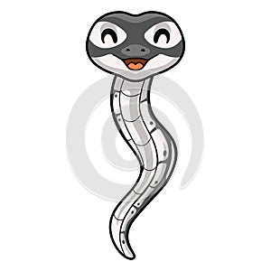 Cute axanthic ball python cartoon