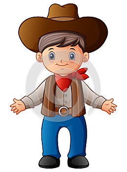 Cute cartoon cowboy