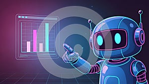 AI Robot Analyzing Data, Business Analytics, Automation