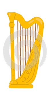 illustration cute doodle harp