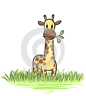 Illustration of a cute giraffe