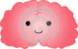 Illustration of a cute Gradation brain