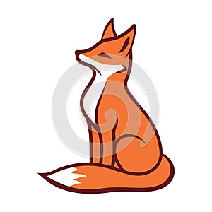 Illustration of cute red fox.