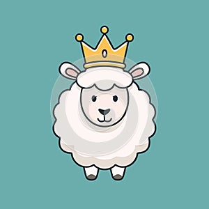Cute Sheep with crown
