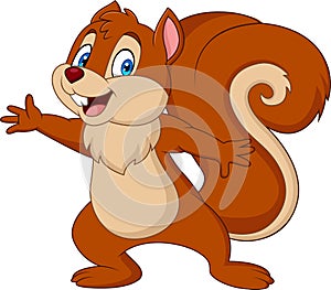 Cute squirrel cartoon photo