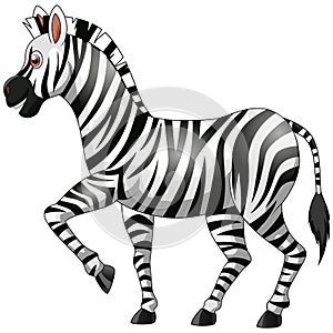 illustration of Cute zebra cartoon