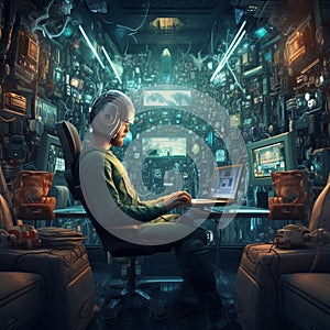 illustration of cyber manday, Generative ai