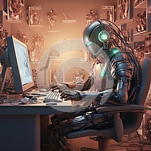 illustration of cyber manday, Generative ai