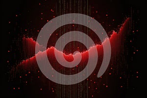 Cyberspace with digital falling lines binary hanging, abstract, backgrounds