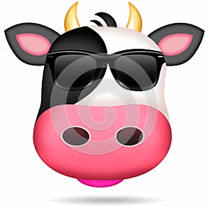 Illustration emoticon cow cartoon isolated photo