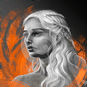 Illustration of Daenerys from GAME of thrones photo