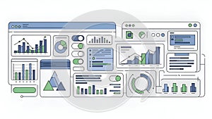 Dashboard UI Kit, Data Analytics, Charts and Graphs Interface