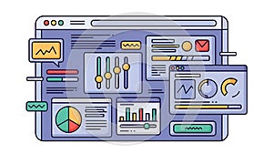 Dashboard UI Vector, Analytics Data, User Interface Design