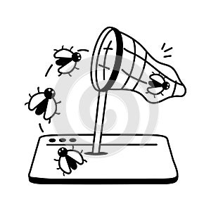 Illustration of debugging tools for identifying and resolving software bugs