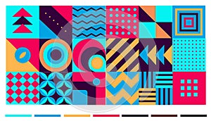 illustration for decoration. abstract patterns that let the colors stand out.