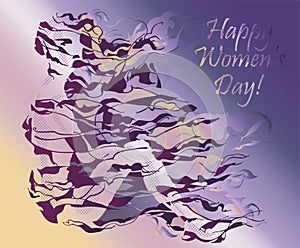 Illustration dedicated to the International Women`s Day