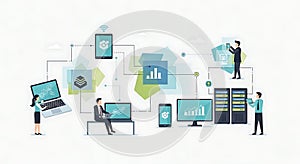 Data Network Connection Server, Cloud, and Device Integration