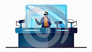 Virtual Reality Experience Illustration