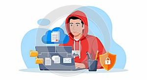 Cloud Computing and Data Security Concept