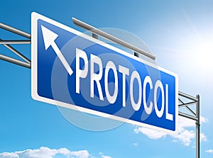 Protocol concept. photo
