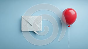 A speech bubble and an envelope, both with a check mark