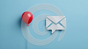 A speech bubble and an envelope, both with a check mark
