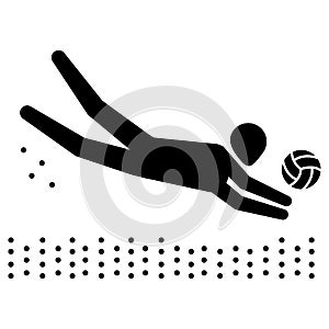 Illustration depicts aquatic marathon sport pictogram