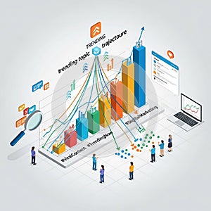 Represent data points with labels like ViralContent TrendingNow