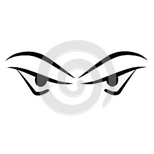 Illustration design angry eye graphic.