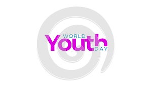 Illustration design for celebrating youth day event. logo and poster design vector