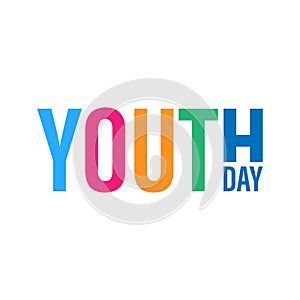 Illustration design for celebrating youth day event. logo and poster design vector