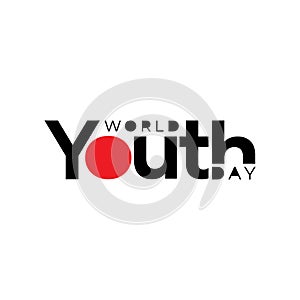 Illustration design for celebrating youth day event. logo and poster design vector