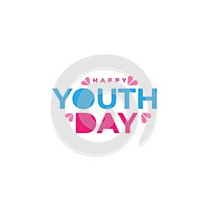 Illustration design for celebrating youth day event. logo and poster design vector