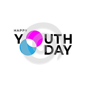 Illustration design for celebrating youth day event. logo and poster design vector