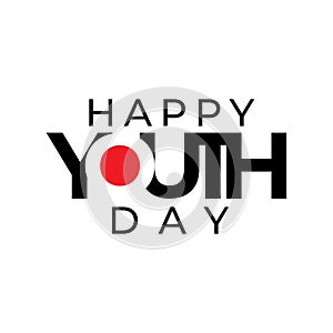 Illustration design for celebrating youth day event. logo and poster design vector