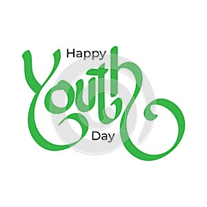 Illustration design for celebrating youth day event. logo and poster design vector