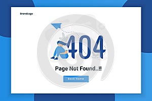 Illustration design concept 404 error page not found