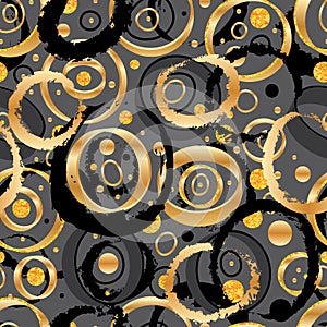 Circle 3d 2d east west style seamless pattern photo
