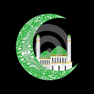 Illustration design of mosque